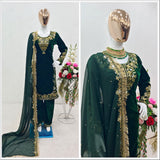 Launching New Disine Velvet Top-Pent With Dupatt Set*👗👈