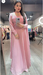 Launching New Design Fox Georgette *(Gwon&Pent&dupatta)* Reddy To Party Wear Look Design