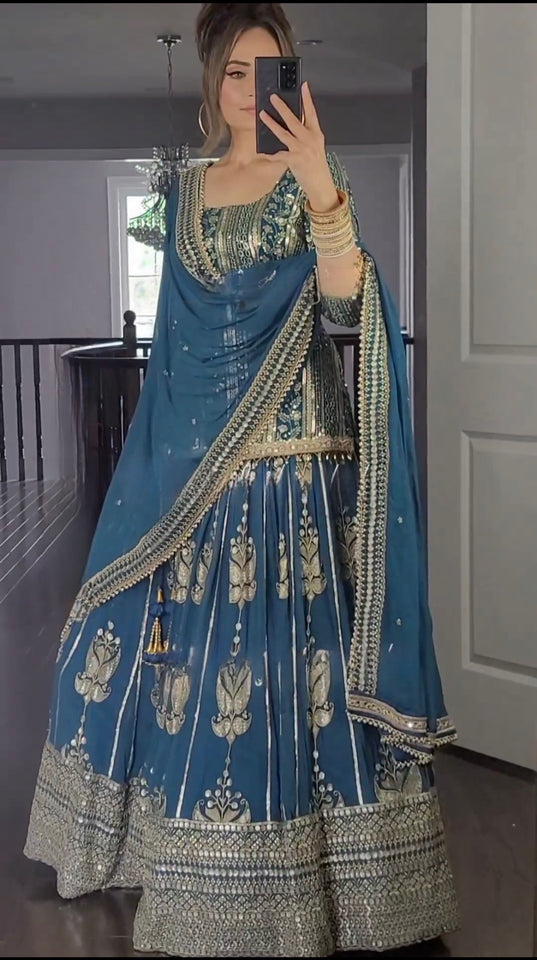 Top And Lehanaga With Dupatta