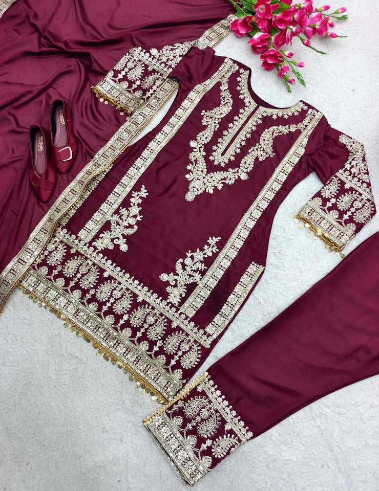 Launching New Disine Top-Pent With Dupatt Set*