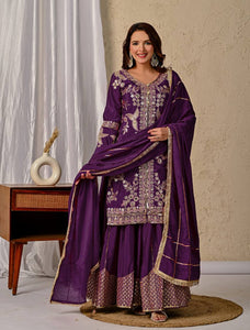 Launching New Designer Party Wear Look Top , Sharara and Dupatta