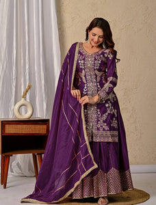 Launching New Designer Party Wear Look Top , Sharara and Dupatta