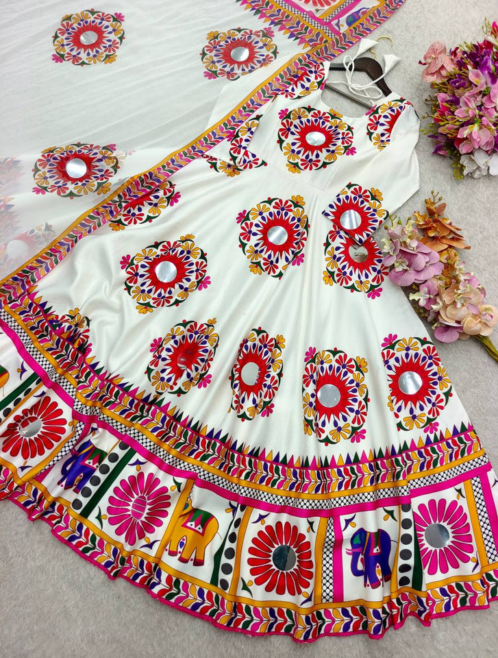 Launching New Đěsigner Tredition Look Heavy Dola Silk Gwon Pent & Dupatta Set*🏃🏾‍♀️‍➡️🏃🏾‍♀️‍➡️
