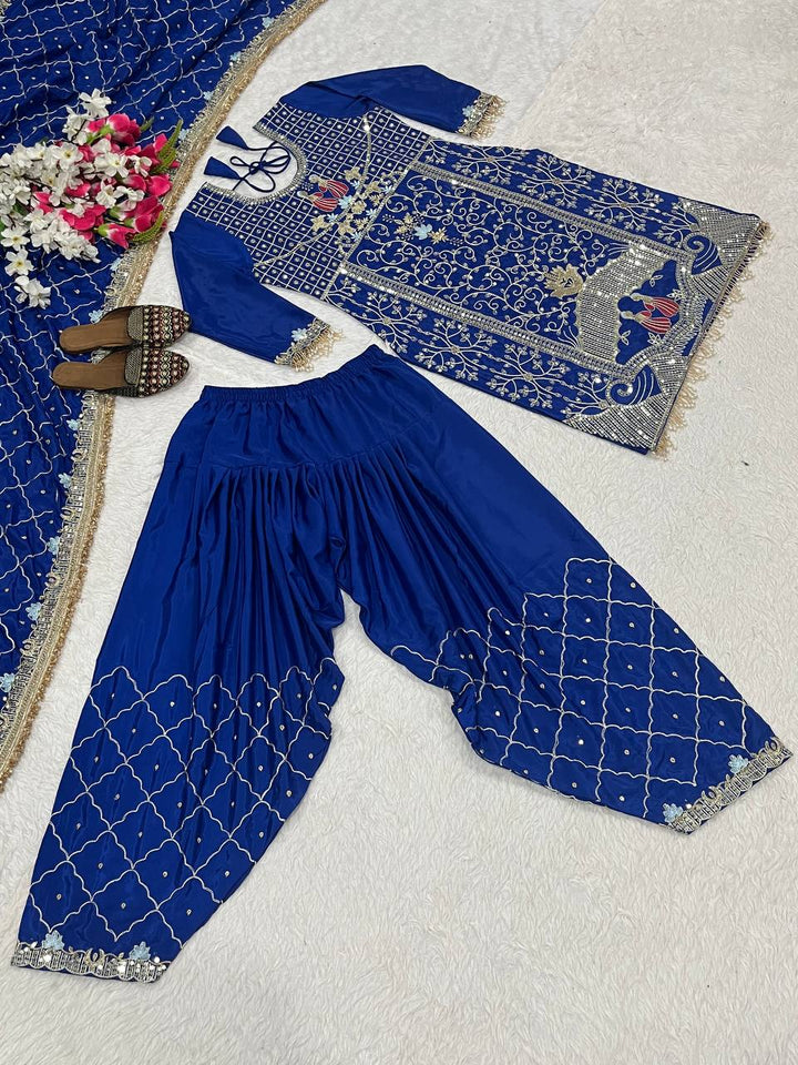 Launching New Designer Party Wear Look Top ,Dhoti Salwar and Dupatta *👌❤️