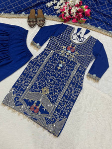 Launching New Designer Party Wear Look Top ,Dhoti Salwar and Dupatta *👌❤️