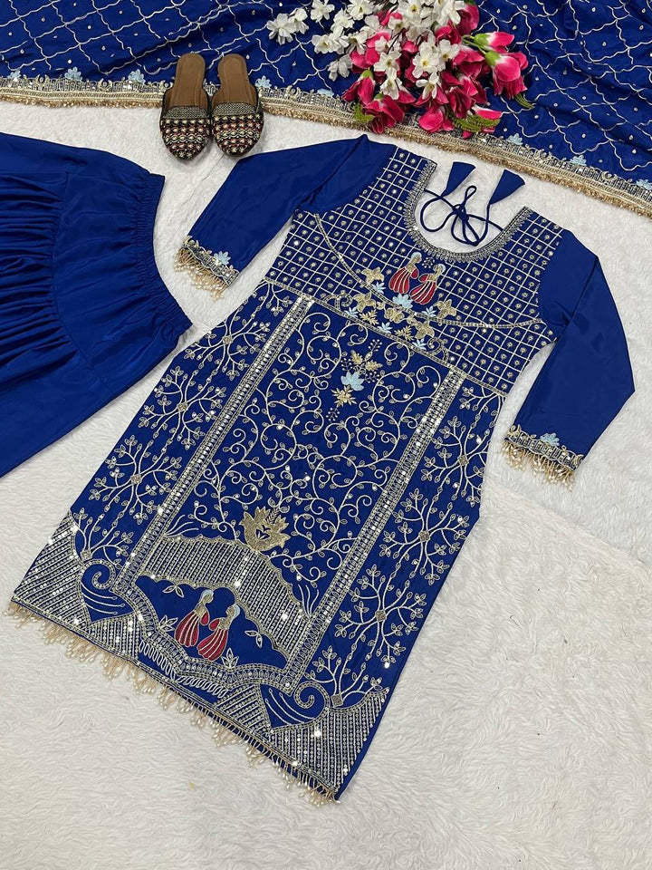 Launching New Designer Party Wear Look Top ,Dhoti Salwar and Dupatta *👌❤️