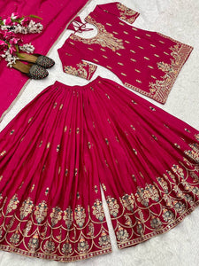 Launching New Designer Party Wear Look Top , Sharara Plazzo  and Dupatta*👌❤️