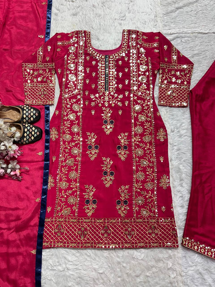 Launching New Designer Party Wear Look Organza Pure Pakistani Suit , Pant and Dupatta