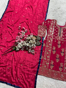 Launching New Designer Party Wear Look Organza Pure Pakistani Suit , Pant and Dupatta