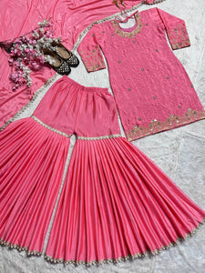 TOP And Sharara With Dupatta
