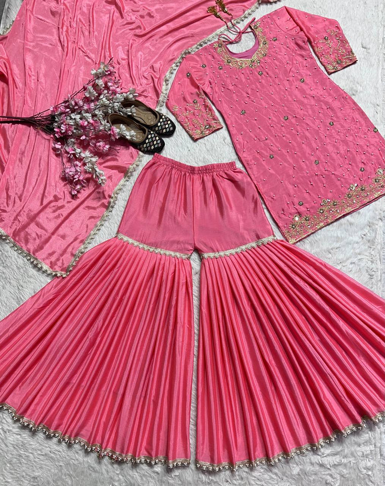 TOP And Sharara With Dupatta