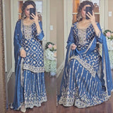 Top And Plazzo With Dupatta