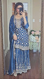 Top And Plazzo With Dupatta