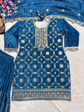 Top And Plazzo With Dupatta