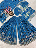Top And Plazzo With Dupatta