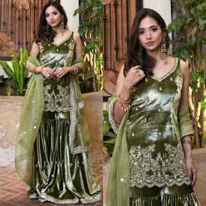Top And Sharara With Dupatta