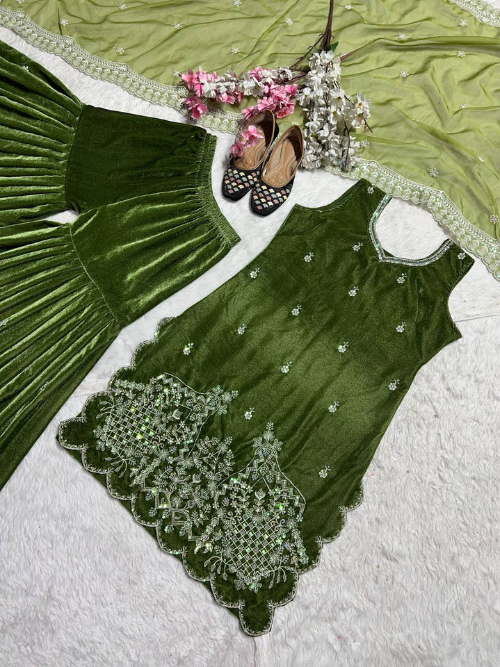 Top And Sharara With Dupatta