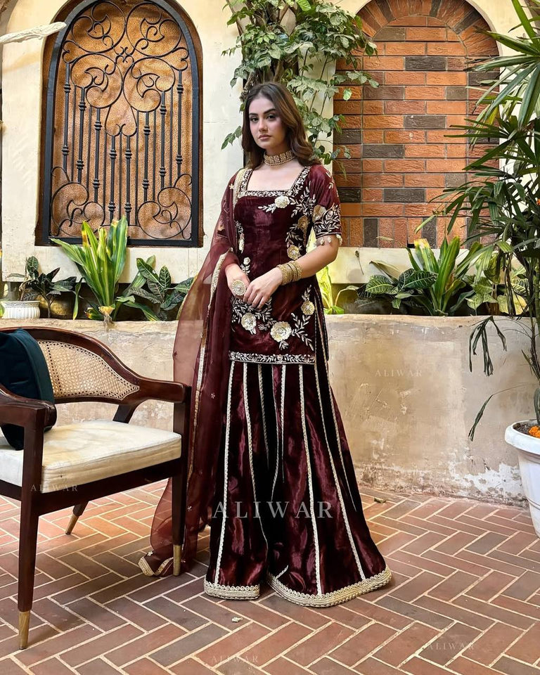 Top And sharara With Dupatta