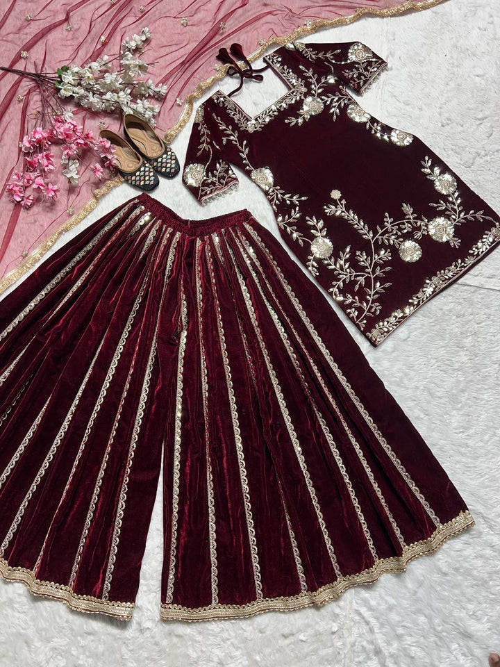 Top And sharara With Dupatta