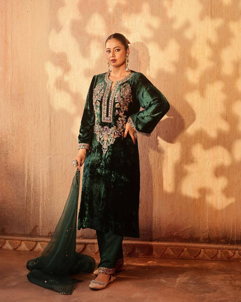 Top And Pant With Dupatta
