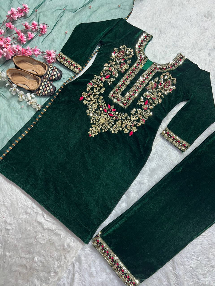 Top And Pant With Dupatta