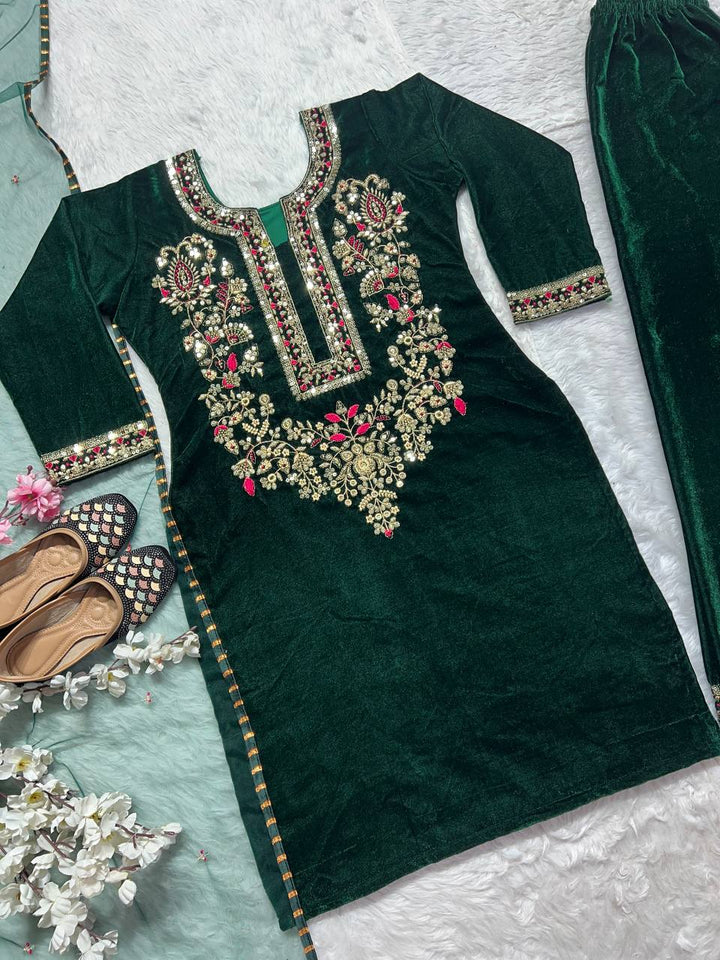 Top And Pant With Dupatta