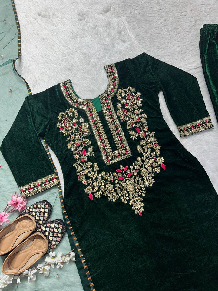 Top And Pant With Dupatta