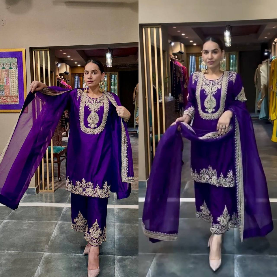 Top And Pant With Dupatta