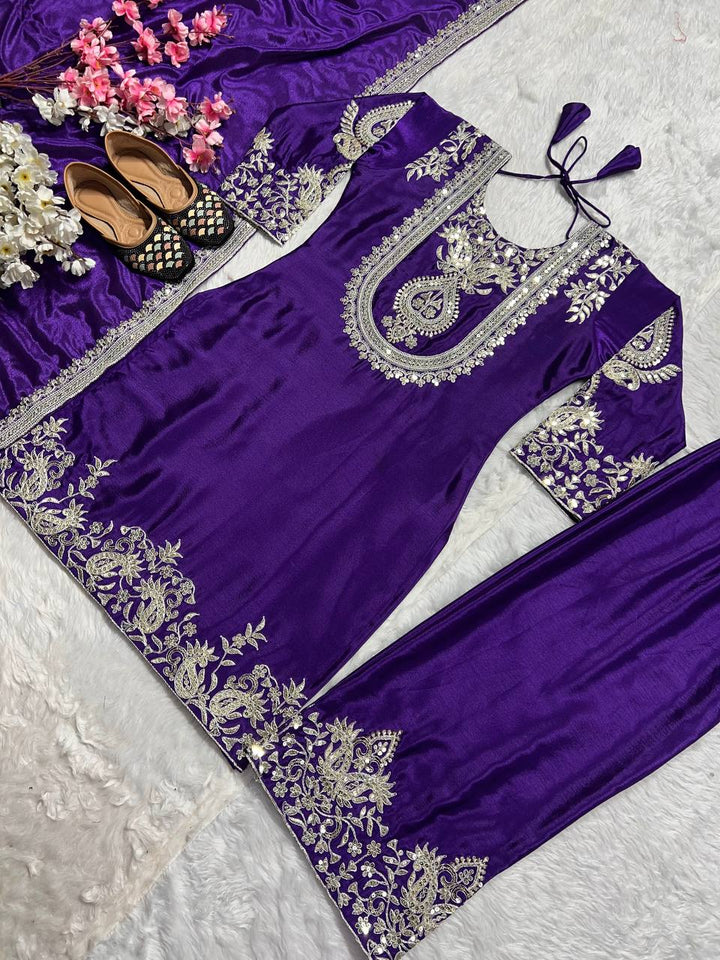Top And Pant With Dupatta