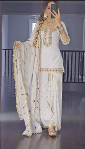 Launching New Designer Party Wear Look Top ,Dhoti Skirt and Dupatta*