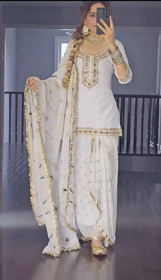 Launching New Designer Party Wear Look Top ,Dhoti Skirt and Dupatta*