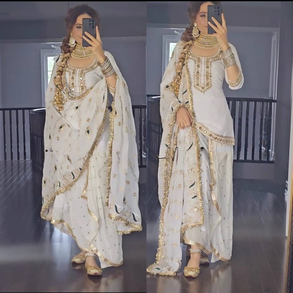 Launching New Designer Party Wear Look Top ,Dhoti Skirt and Dupatta*