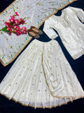 Launching New Designer Party Wear Look Top ,Dhoti Skirt and Dupatta*