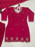 Top And Plazzo With Dupatta