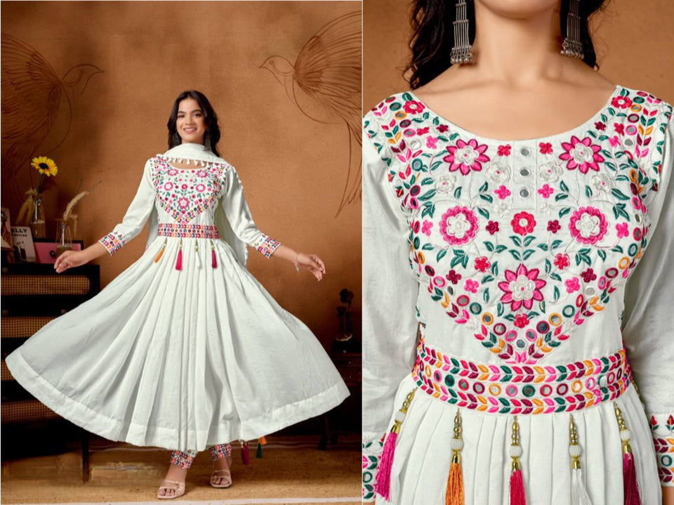 PRESENTING NEW NAVRATRI SPECIAL ANARKALI SUAT IN NEW FANCY STYLE