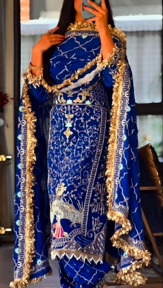 Launching New Designer Party Wear Look Top ,Dhoti Salwar and Dupatta