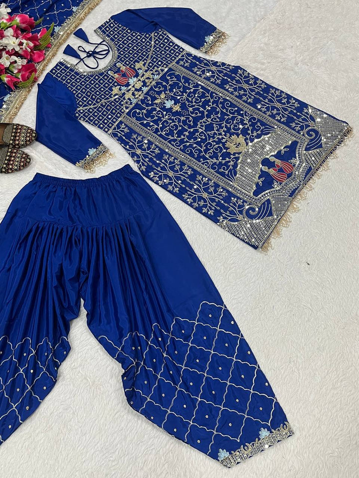 Launching New Designer Party Wear Look Top ,Dhoti Salwar and Dupatta