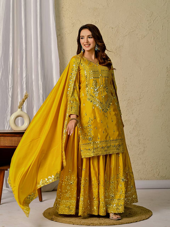 Launching New Designer Party Wear Look Top , Sharara Plazzo  and Dupatta
