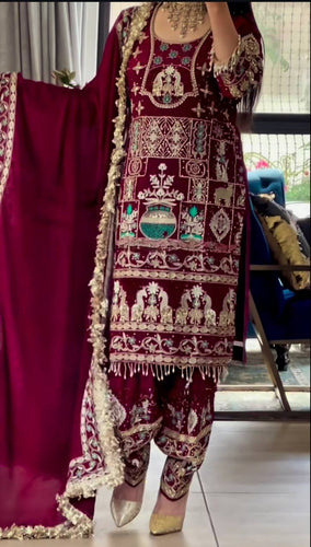 Launching New Designer Party Wear Look Top ,Dhoti Salwar and Dupatta *