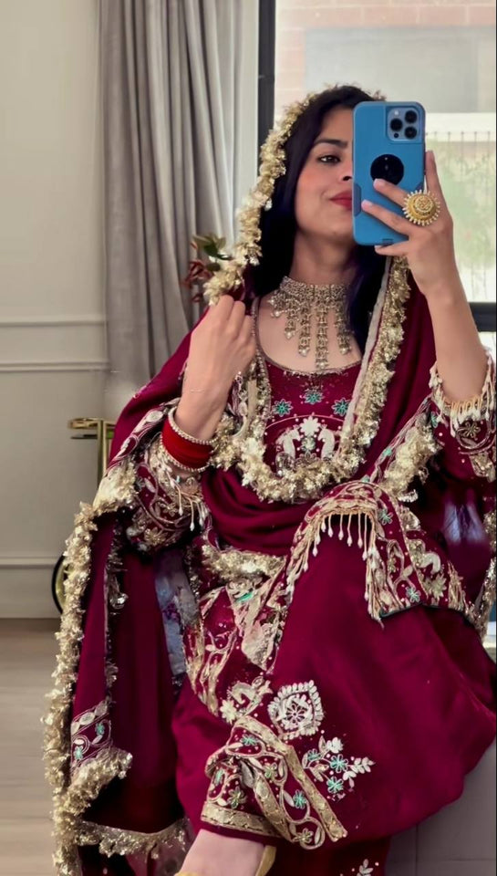 Launching New Designer Party Wear Look Top ,Dhoti Salwar and Dupatta *