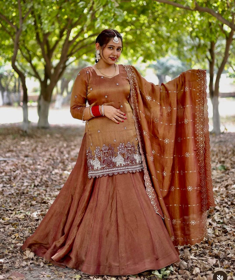 Top and lehanaga With dupatta