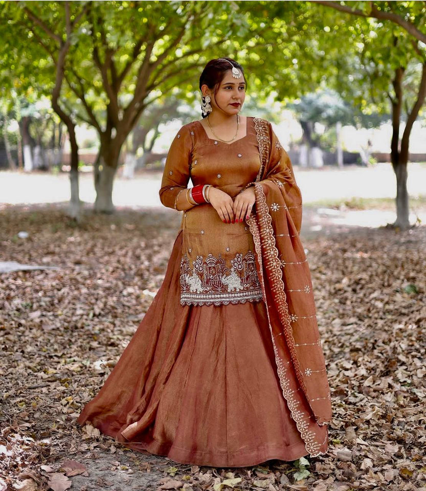 Top and lehanaga With dupatta