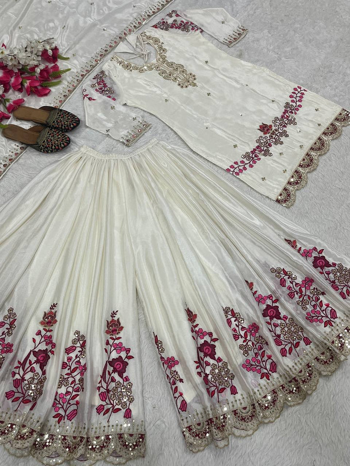 Top And Sharara With Dupatta