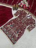 Launching New Designer Party Wear Look Top ,Dhoti Salwar and Dupatta