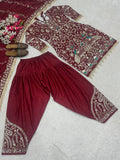 Launching New Designer Party Wear Look Top ,Dhoti Salwar and Dupatta