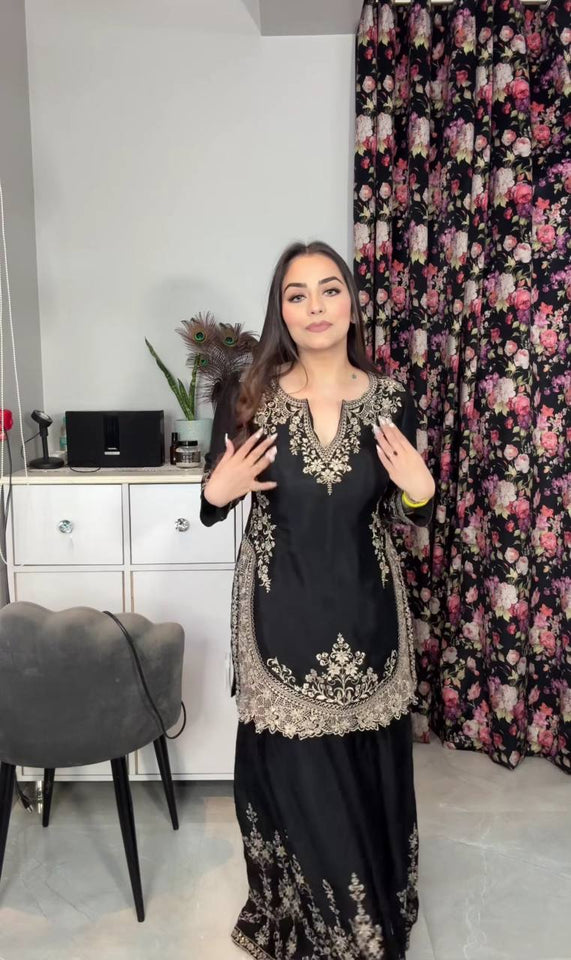 Launching New Designer Party Wear Look Top , Sharara Plazzo  and Dupatta