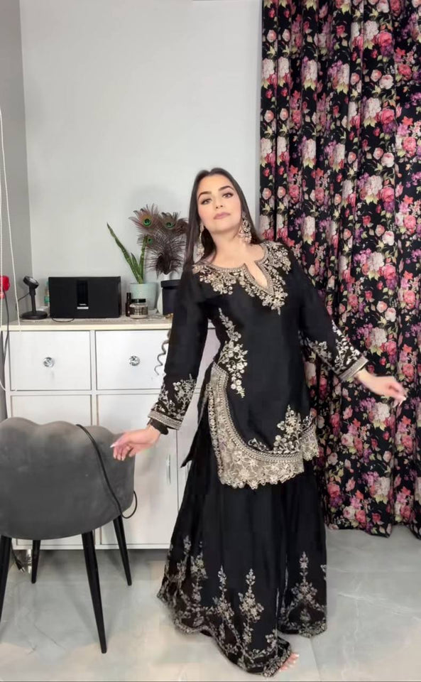 Launching New Designer Party Wear Look Top , Sharara Plazzo  and Dupatta