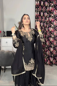 Launching New Designer Party Wear Look Top , Sharara Plazzo  and Dupatta
