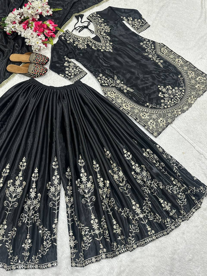 Launching New Designer Party Wear Look Top , Sharara Plazzo  and Dupatta