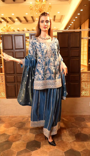 Top And Plazzo  Wih Dupatta